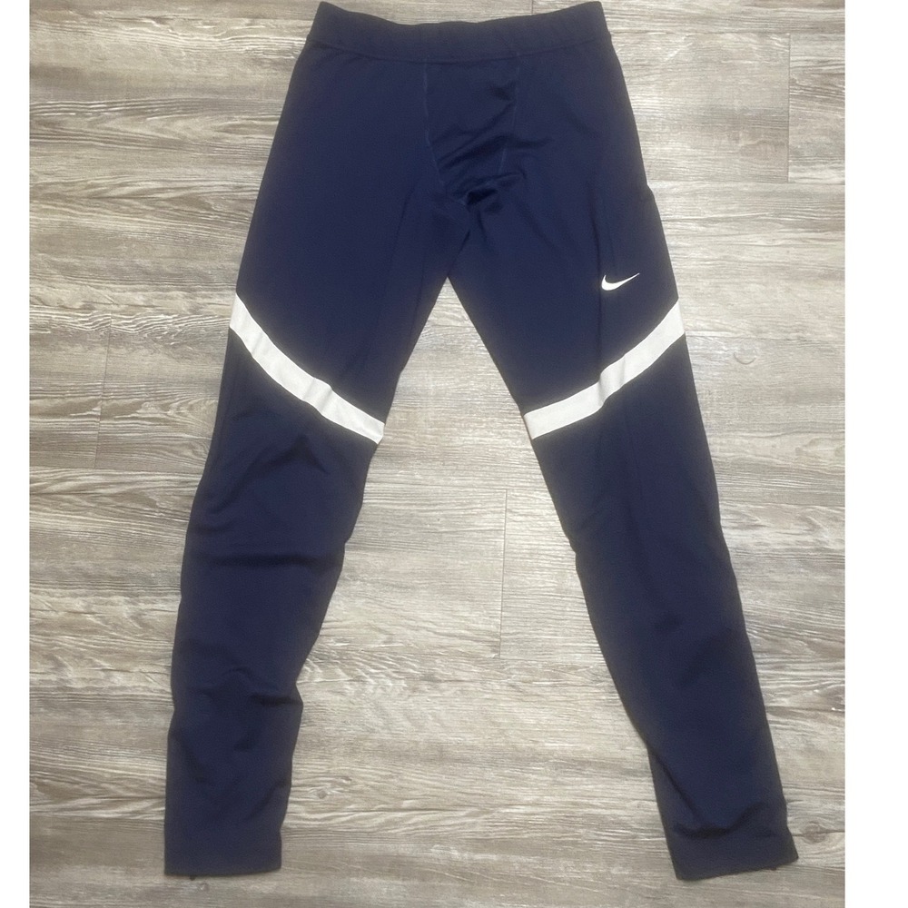 Nike Dry Squad Mens Large Soccer Training Pants Navy Blue